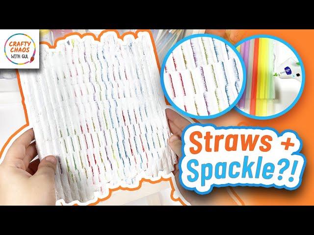 DIY 3-D Wall Art with Straws & Spackle | Budget Up-cycle Home Décor