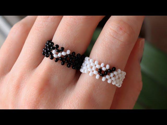 How to make a ring from beads with Nike. Step-by-step tutorial