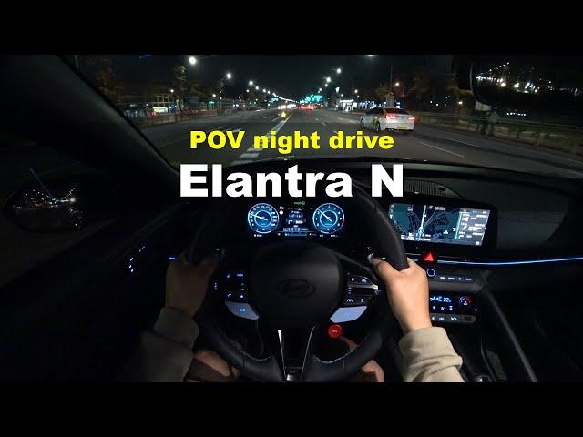 2024 Hyundai Elantra N POV night drive