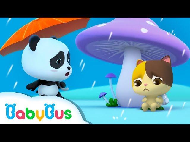 Baby Panda's Umbrella | Baby Kitten Looks for Shelter From Rain | BabyBus Cartoon