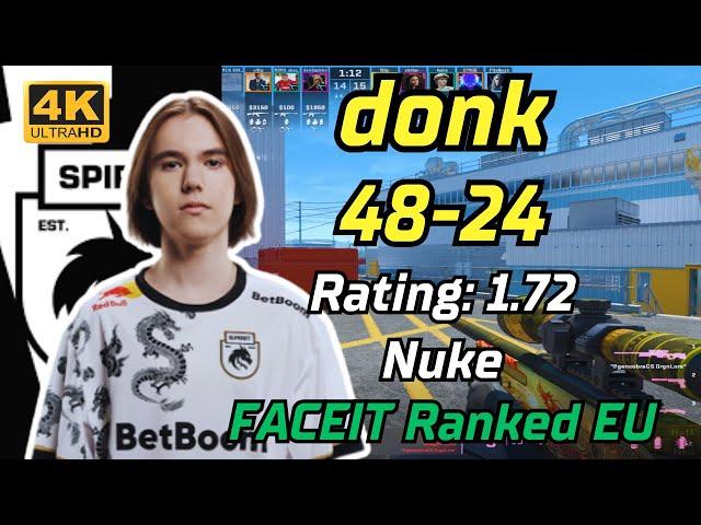 【4K】donk (48-24) w/kyousuke (Nuke) | Aug 14, 2024 #cs2 #pov