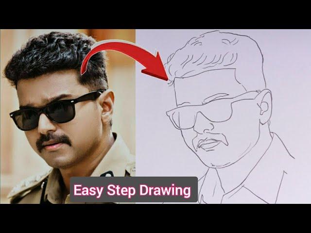 Realistic Face Pencil Sketch // Vijay