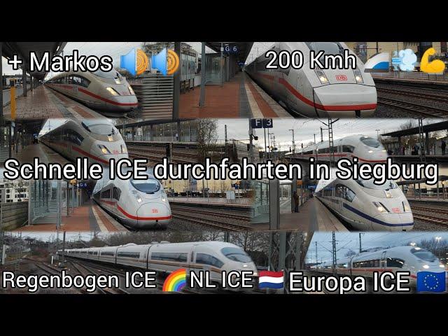 Schnelle ICE durchfahrten in Siegburg (Mit @Ic22267) / #ice #zug #train #ice3 #ice4 #speed