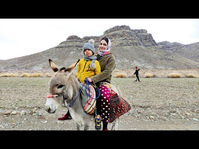 Village Lifestyle Iran: Amazing Cooking & Donkey Riding By A Girl