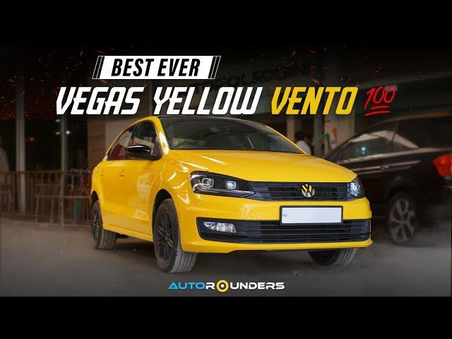 Vento In Stylish Vegas Yellow | Sporty Interior Customization |Autorounders