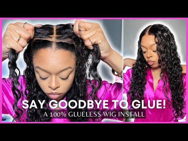 SAY GOODBYE TO GLUE! A 100% Glueless Wig Install ft. Unice Hair