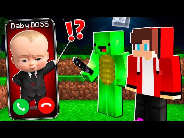 Why Creepy BABY BOSS CALLING to JJ and MIKEY at 3:00am? - in Minecraft Maizen