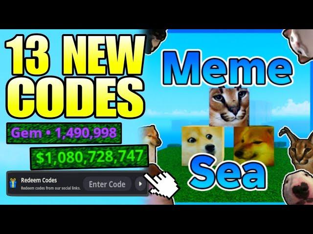 *NEW CODES* ALL WORKING CODES IN MEME SEA 2024 OCTOBER! ROBLOX MEME SEA CODES GEMS & MONEY