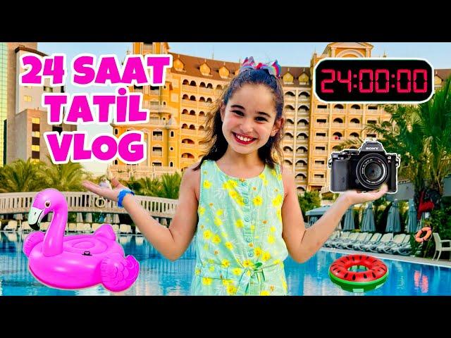 ELİF SİNEM 24 SAAT TATİL VLOG !! TÜM GÜN NELER YAPTI ?!