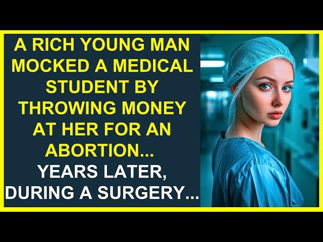 A RICH MAN MOCKED A MEDICAL STUDENT THROWING MONEY AT HER FOR AN ABORTION, YEARS LATER, IN A SURGERY