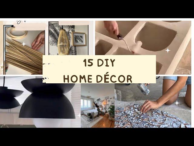 15 DIY HOME DECOR IDEAS + HACKS + CRAFT