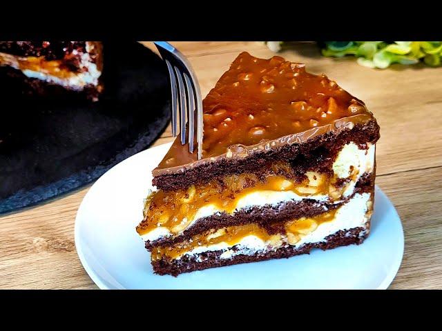 Snickers cake that melts in your mouth! Simple and very tasty! 