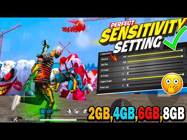 Best Sensitivity Setting For Headshot️ 2GB - 3GB - 4GB RAM || FREE FIRE