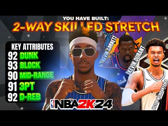 92 DUNK + 91 3PT + 93 BLOCK 2 WAY STRETCH BIG BUILD CAN DO EVERYTHING! BEST CENTER BUILD IN NBA2K24!