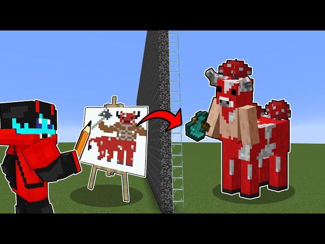 What i DRAW Comes to Life in a MOB BATTLE | Minecraft