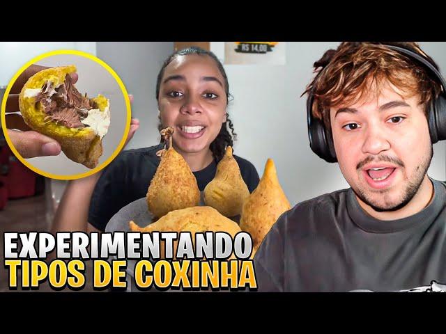 EXPERIMENTANDO TODOS OS TIPOS DE COXINHA!