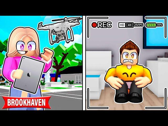 CHOWANY, ALE OSZUKUJĘ UŻYWAJĄC DRONA na BROOKHAVEN RP w ROBLOX! 