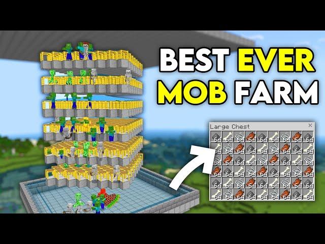 BEST FASTEST MOB XP FARM in 1.21 Minecraft Bedrock!