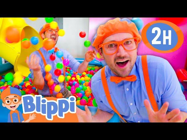 Blippi’s Plays at Ball-N-Bounce | BEST OF BLIPPI TOYS | Educational Videos for Kids