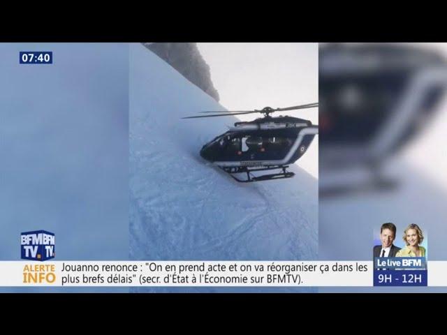 Un hélico le nez dans la neige... Les images de ce sauvetage dans les Alpes sont impressionnantes