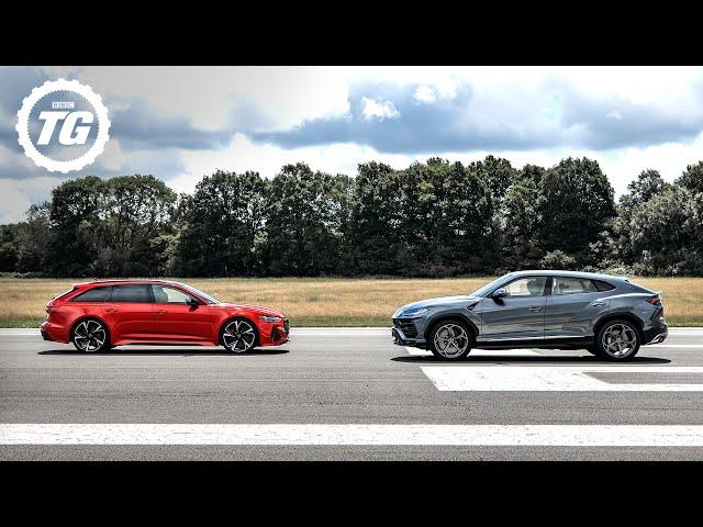 TRACK BATTLE: Audi RS6 Avant vs Lamborghini Urus | Top Gear: Series 29