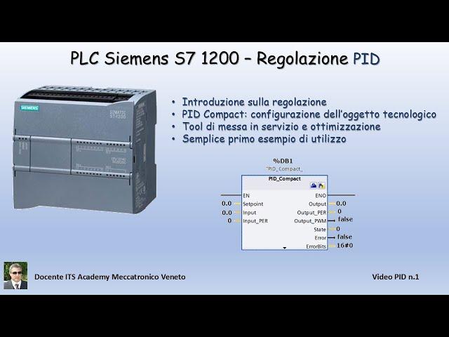 PLC Siemens S7 1200 - Regolazione PID_COMPACT