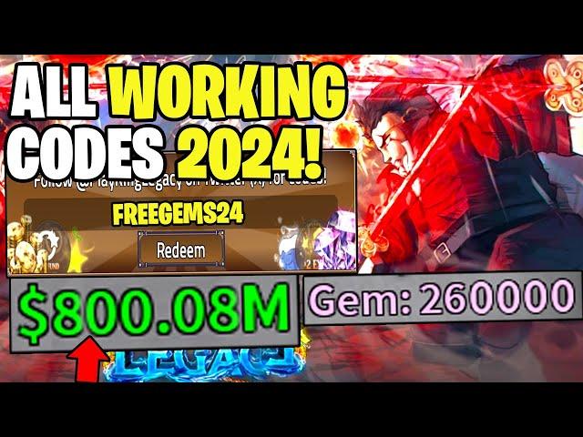 *NEW* ALL WORKING CODES FOR KING LEGACY IN 2024! ROBLOX KING LEGACY CODES