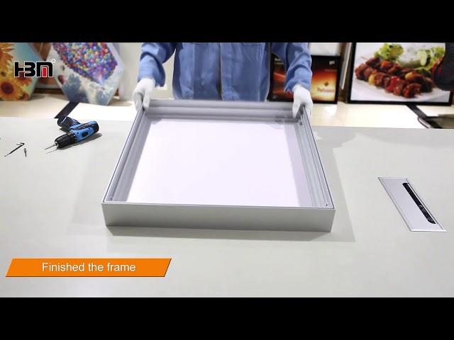 HBMCB 80 fabric light box with edgelit LED module