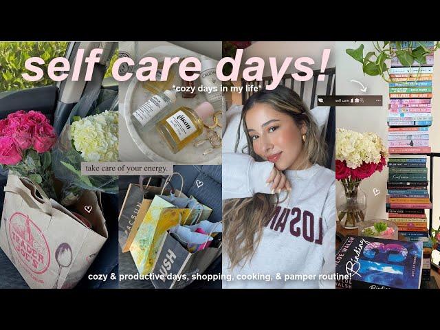 last days of summer vlog! self care routine & cozy days, shopping haul, reading & night routine!