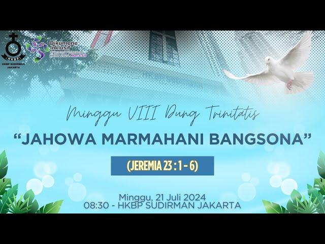 (LIVE) Kebaktian Minggu Pagi (Bahasa Batak) // 21.07.2024 - 08:30 WIB