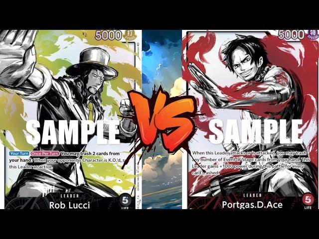 Lucci Vs Ace | One Piece Tcg | Op03 Gameplay