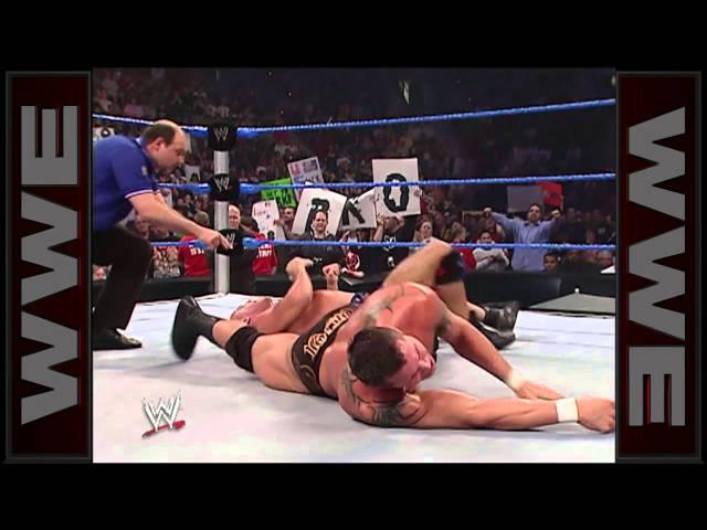 Kurt Angle breaks Randy Orton's ankle - SmackDown April 14, 2006