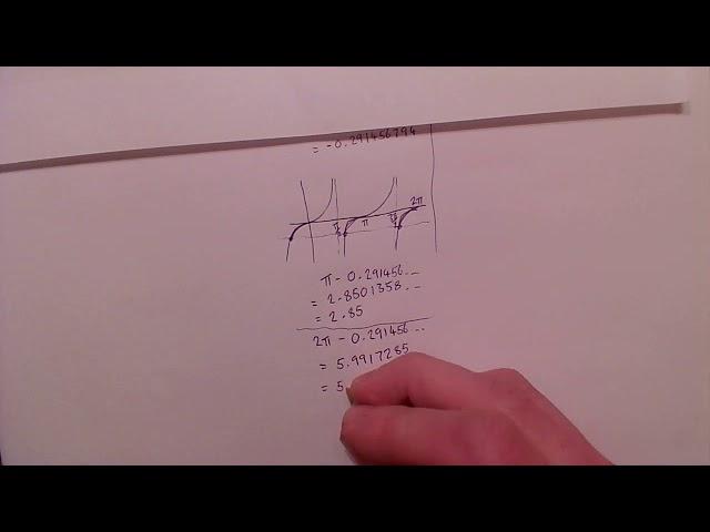 Solving trig equations with answers in radians