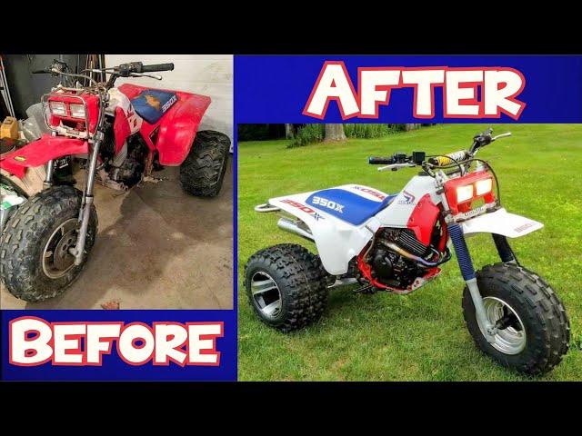 Honda ATC 350X Restoration - Before and After - How To Restore A Three Wheeler On A Budget