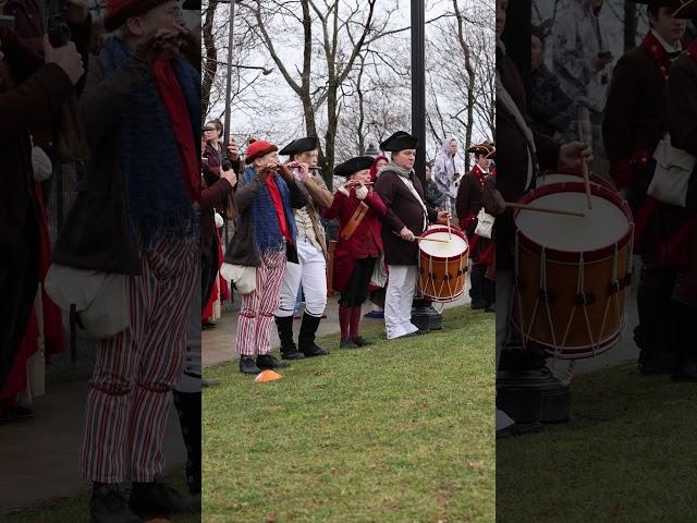 Prescott's Battalion played at the First Flag Raising Ceremony #ma250 #reenactors #somerville