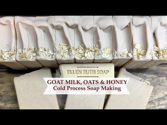 How to Make Goat Milk Soap with Silk, Cutting & Stamping Cold Process bars | Ellen Ruth Soap