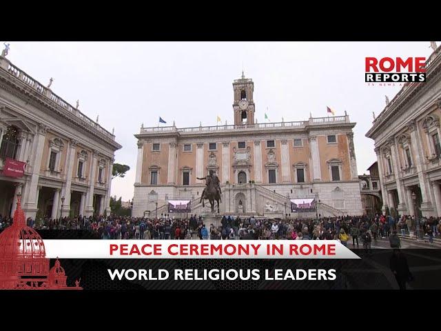 Pope Francis will join world religious leaders in a peace ceremony in Rome