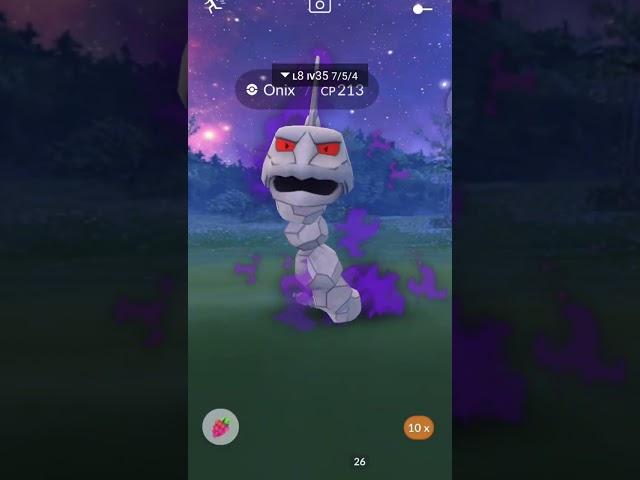 Shadow Onix Catching throw Team Rocket #pokemongo #ultrabeast #shadowpokemon