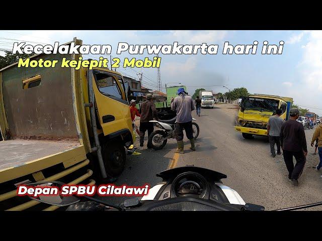 Kecelakaan di Purwakarta hari ini depan Pom Cilalawi: Motovlogging