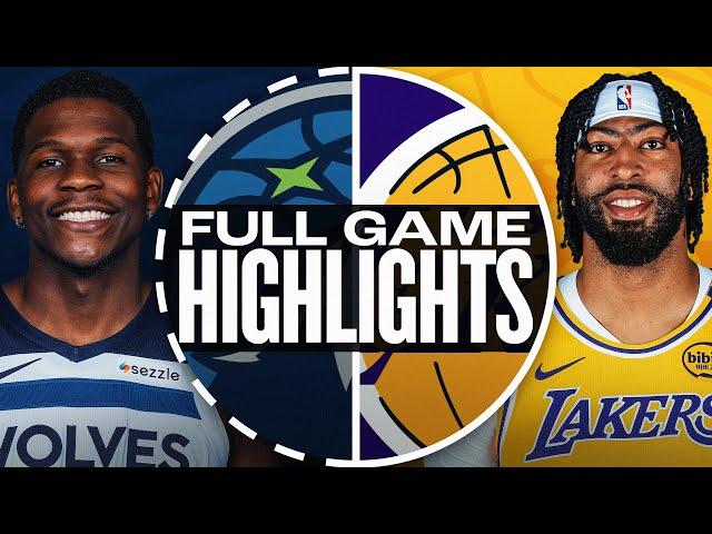 TIMBERWOLVES at LAKERS | FULL GAME HIGHLIGHTS | October 22, 2024