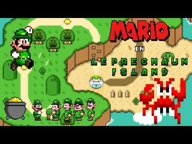 Mario in Leprechaun Island • Super Mario World ROM Hack (Longplay/Playthrough)