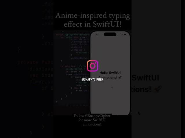 Create a Stunning Typing Animation in SwiftUI!  | Easy iOS Coding Tutorial  #swiftlang #swiftui