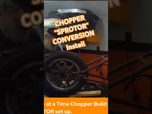 Rear Sprotor install on Custom Harley-Davidson Chopper Build #youtubeshorts #video #watch #custom