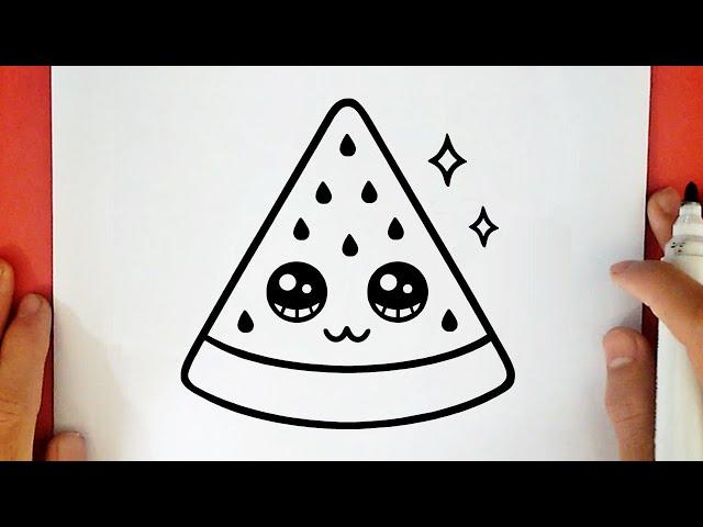 COMMENT DESSINER UNE PASTÈQUE KAWAII