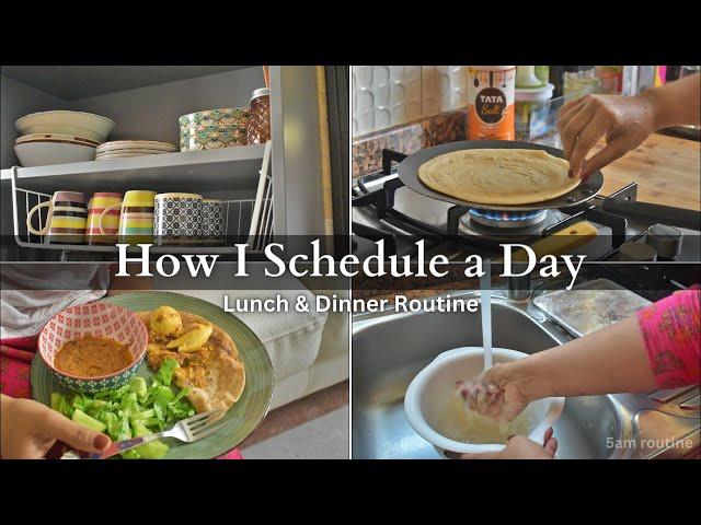 How I Schedule my Day | Lunch & Dinner Routine | Time Management tips | Onion Garlic rice