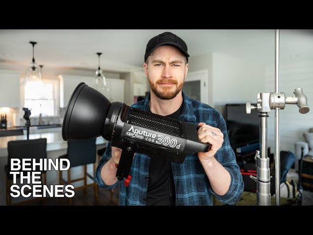 How to Light Real Estate & Interior Design Videos! | BTS with Aputure 300d