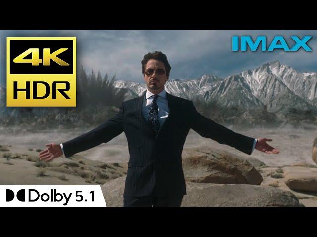 Iron Man (2008) IMAX - The Jericho Missile Scene [4K HDR - Dolby 5.1]