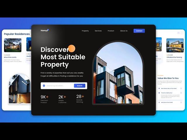 React Responsive Real Estate Website Tutorial Using ReactJs | React Projects for Beginners | Deploy