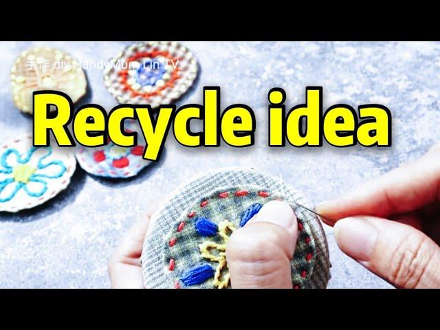 Recycle idea / Jar Lid With Pin Cushion /防尘针插 #HandyMumLin