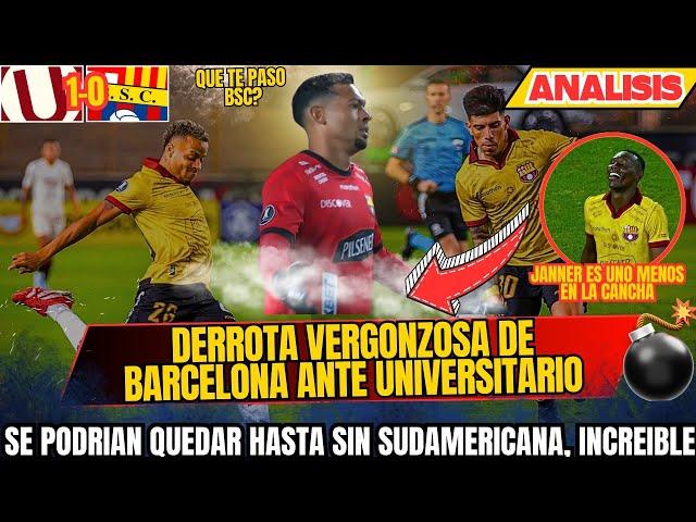 BARCELONA PIERDE DE UNA MANERA VERGONZOSA ANTE UNIVERSITARIO - CASTILLO TIENE HORAS CONTADAS?
